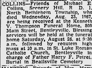 Michael E. Collins obit